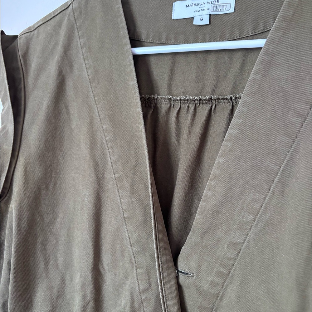 Marissa Webb Collective Olive Canvas Romper - Picture 5 of 8